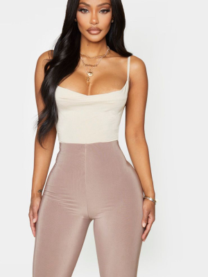 Shape Stone Jersey Cowl Neck Bodysuit