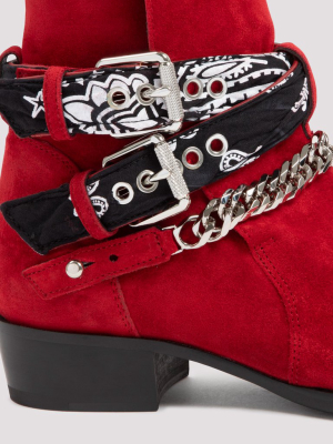 Amiri Bandana Buckle Boots