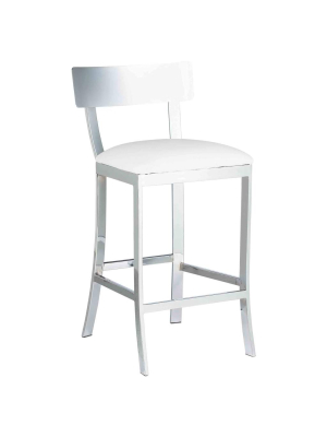 Maiden Counter Stool, White