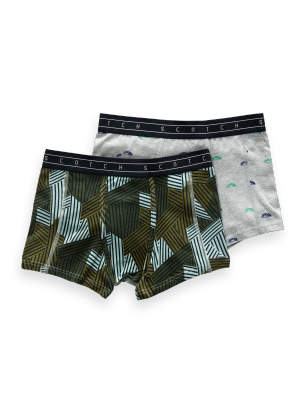 2-pack Stretch Cotton Printed Boxer Shorts