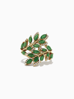 Effy Brasilica 14k Yellow Gold Emerald And Diamond Ring, 2.78 Tcw