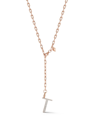 Woolf 18k Rose Gold Two Sided Diamond And Sapphire Initial And Number Charms