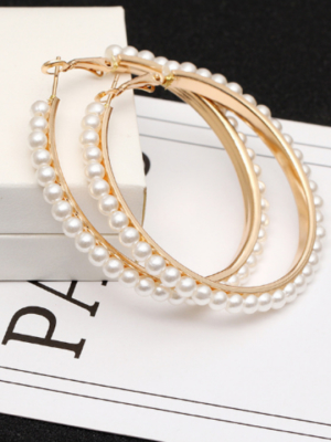 Pearl Hoop Earrings