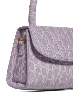 By Far Mini Embossed Shoulder Bag