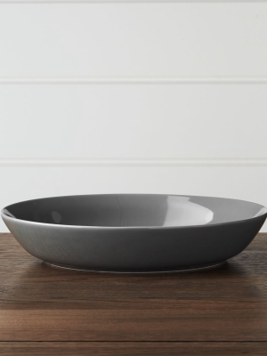 Hue Dark Grey Low Bowl