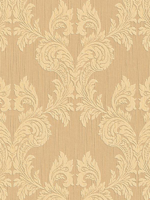 Damask Floral Wallpaper In Beige And Oranges Design By Bd Wall