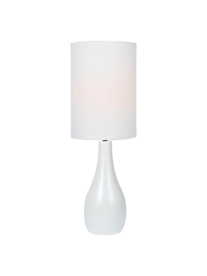 Quatro Table Lamp Brushed White - Lite Source