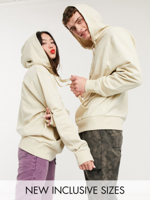 Collusion Unisex Hoodie In Stone