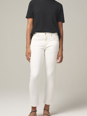 Citizens Of Humanity Elsa Mid Rise Slim Fit Crop Sea Salt