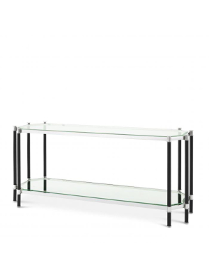 Eichholtz Florence Console Table - Silver & Black