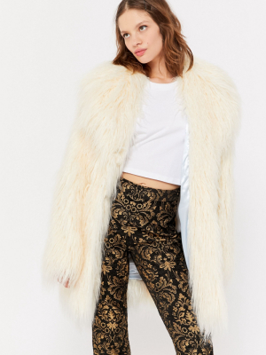 Uo Shaggy Faux Fur Coat