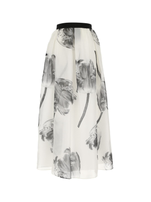 Max Mara Studio Ubaldo Tulip Print Skirt