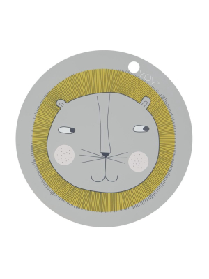 Placemat Lion In Light Grey