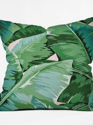Gale Switzer Banana Leaf Grandeur Square Throw Pillow Green - Deny Designs