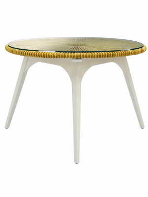 Clemente Round Dining Table - Natural/white By Selamat