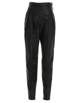 Redvalentino Buckle Detail Leather Pants