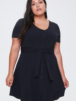 Plus Size Fit & Flare Mini Dress