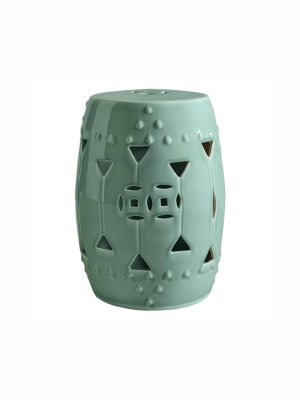 Celadon Garden Stool