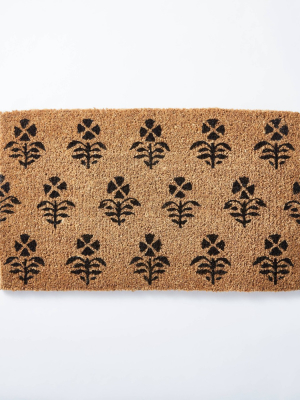 1'6"x2'6" Block Print Coir Doormat Natural - Threshold™ Designed With Studio Mcgee