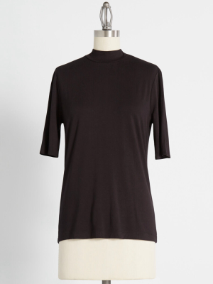 Ideal Ensemble Mock Neck Top