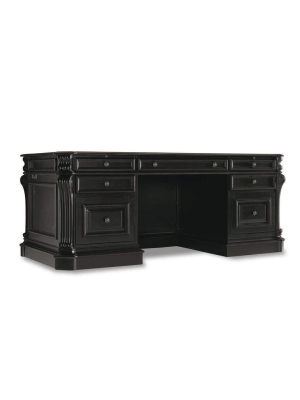 Telluride 76'' Executive Desk W/leather Panels