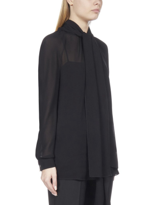 Prada Pussybow Draped Blouse