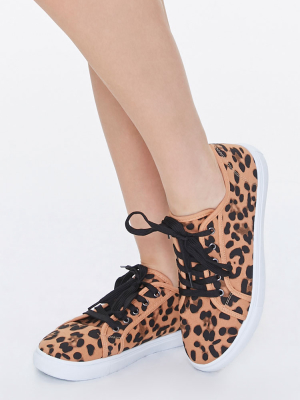 Leopard Print Low-top Sneakers