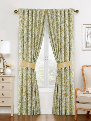 84"x50" Curtain Panel Green/yellow/ivory - Waverly