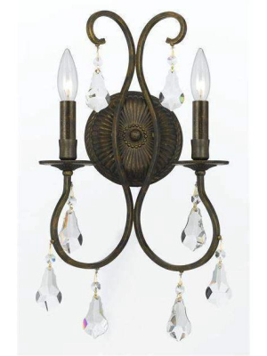 Ashton 2 Light Clear Crystal Sconce