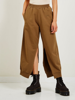 Side Slit Pants Khaki