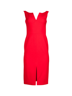 Alexander Mcqueen Front Slit Midi Dress