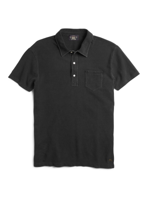 Indigo Mesh Pocket Polo Shirt