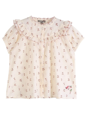 Emile Et Ida Cherry Printed Blouse