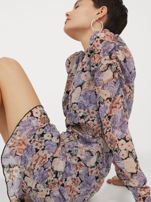 Draped Chiffon Dress