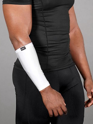 Basic White Forearm Compression Sleeve