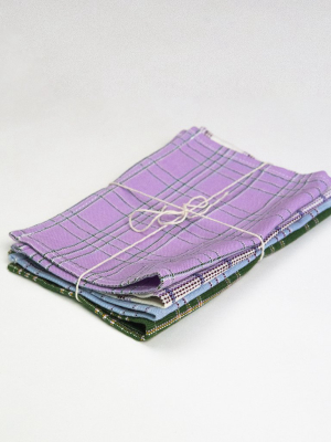 Chiapas Plaid Napkins - Assorted Set Of 4