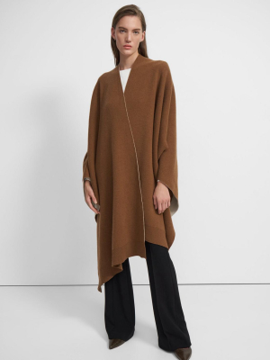 Poncho In Wool-cashmere