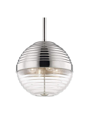 Easton 4 Light Large Pendant Polished Nickel