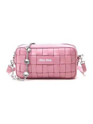 Miu Miu Woven Shoulder Bag