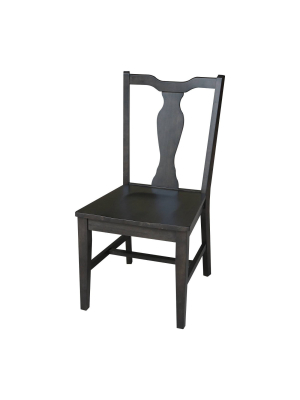 Set Of 2 Grove Park Panel Back Chairs Black - International Concepts