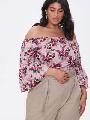 Plus Size Off-the-shoulder Top