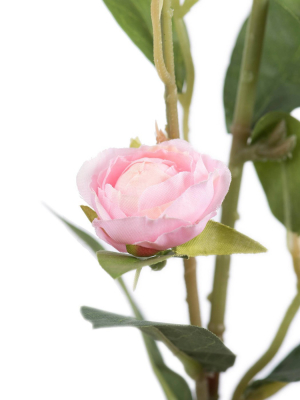 Artificial Tea Rose Spray (34'') Pink/cream - Vickerman