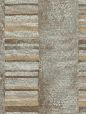 Judson Wallpaper In Brown And Tan From The Metalworks Collection By Seabrook Wallcoverings