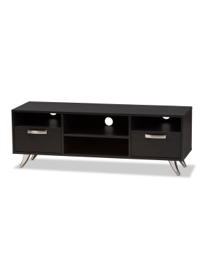 Warwick Modern And Contemporary Espresso Finished Wood Tv Stand Brown - Baxton Studio