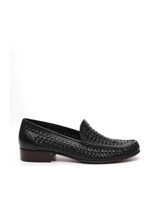 Saint Laurent Swann Braided Loafers