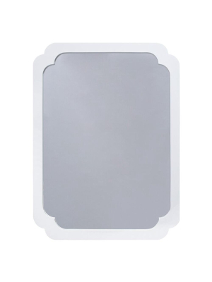 Worlds Away Amelia Mirror - White