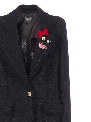 Boutique Moschino Single-breasted Tweed Blazer