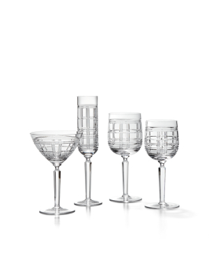 Hudson Plaid White Wine Glass