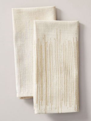 Luxe Lines Printed Napkin Set (set Of 4)