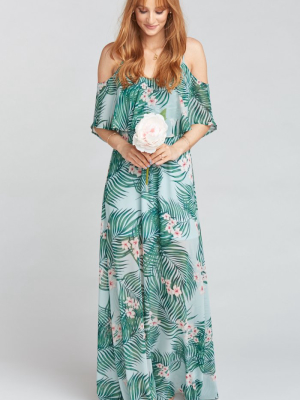 Caitlin Ruffle Maxi Dress ~ Hanalei Dream